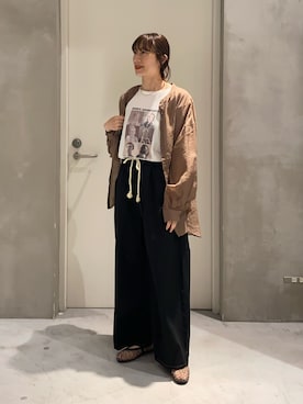 「CIAOPANIC TYPY（チャオパニックティピー）のアイテム（アクセサリー）」を使った、ささきともみさん（レディース・158cm）の春コーディネート