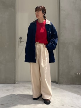 「CIAOPANIC TYPY（チャオパニックティピー）のアイテム（その他アウター）」を使った、ささきともみさん（レディース・158cm）の秋コーディネート