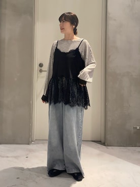 ささきともみさん（レディース・158cm）の春コーディネート