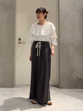 「etsinta（エシンタ）のアイテム」を使った、ささきともみさん（レディース・158cm）の春コーディネート