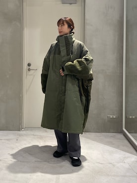 「アイテム（モッズコート）」を使った、ささきともみさん（レディース・158cm）の秋コーディネート