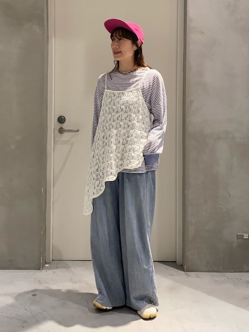 willow】アシメレースヘムラインキャミチュニック（タンクトップ