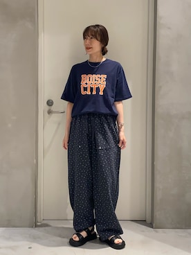 「CIAOPANIC TYPY（チャオパニックティピー）のアイテム（アクセサリー）」を使った、ささきともみさん（レディース・158cm）の夏コーディネート