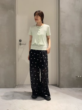 「CIAOPANIC TYPY（チャオパニックティピー）のアイテム（アクセサリー）」を使った、ささきともみさん（レディース・158cm）の夏コーディネート