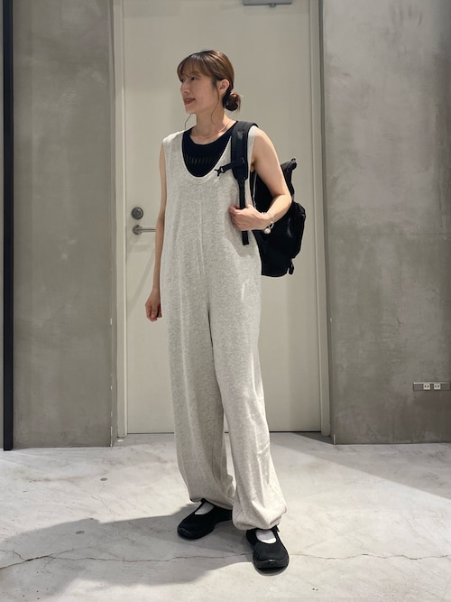 【willow】【新色追加】スラブ裏毛裾ドロストオールインワン