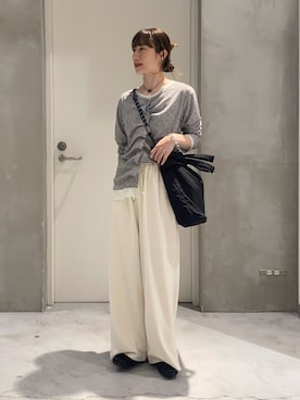 「CIAOPANIC TYPY（チャオパニックティピー）のアイテム（スラックス）」を使った、ささきともみさん（レディース・158cm）の春コーディネート