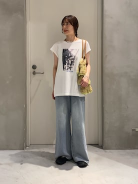 「CIAOPANIC TYPY（チャオパニックティピー）のアイテム（アクセサリー）」を使った、ささきともみさん（レディース・158cm）の夏コーディネート