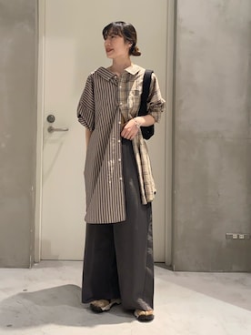 「etsinta（エシンタ）のアイテム」を使った、ささきともみさん（レディース・158cm）の春コーディネート