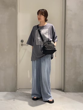 「CIAOPANIC TYPY（チャオパニックティピー）のアイテム（アクセサリー）」を使った、ささきともみさん（レディース・158cm）の夏コーディネート