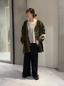 「CIAOPANIC TYPY（チャオパニックティピー）のアイテム（アクセサリー）」を使った、ささきともみさん（レディース・158cm）の冬コーディネート