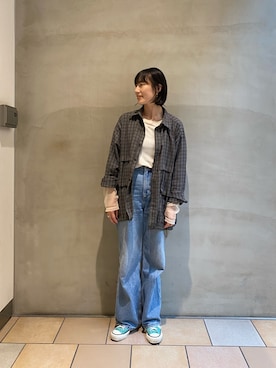 ささきともみさん（レディース・158cm）の秋コーディネート