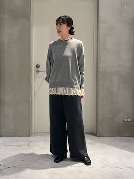 「CIAOPANIC TYPY（チャオパニックティピー）のアイテム（アクセサリー）」を使った、ささきともみさん（レディース・158cm）の冬コーディネート