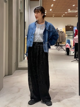 「etsinta（エシンタ）のアイテム（トップス）」を使った、ささきともみさん（レディース・158cm）の春コーディネート