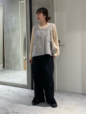 「CIAOPANIC TYPY（チャオパニックティピー）のアイテム（アクセサリー）」を使った、ささきともみさん（レディース・158cm）の冬コーディネート