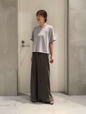 「CIAOPANIC TYPY（チャオパニックティピー）のアイテム（アクセサリー）」を使った、ささきともみさん（レディース・158cm）の夏コーディネート