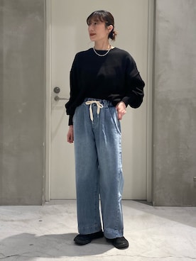 「CIAOPANIC TYPY（チャオパニックティピー）のアイテム（アクセサリー）」を使った、ささきともみさん（レディース・158cm）の冬コーディネート
