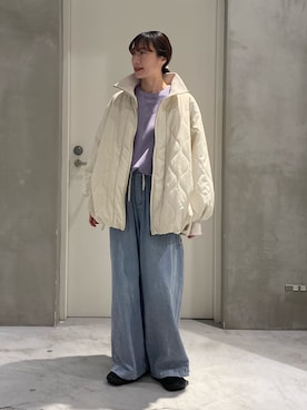 「CIAOPANIC TYPY（チャオパニックティピー）のアイテム（ブルゾン）」を使った、ささきともみさん（レディース・158cm）の冬コーディネート