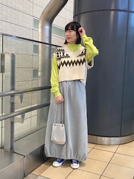 「マイベストコーデ2023」｜ささきともみさん（レディース・158cm）の冬コーディネート