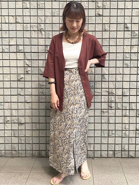 ささきともみさん（レディース・157cm）の夏コーディネート