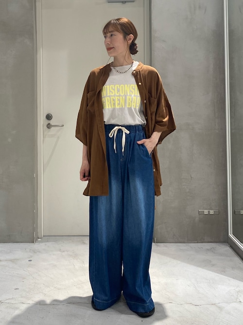【低身長・高身長対応/サイズ展開あり】柔らかワイドイージーデニム