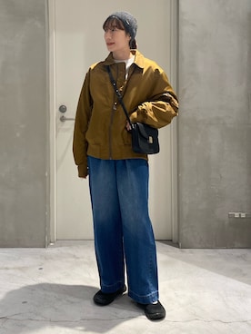 「アイテム（ヘアバンド）」を使った、ささきともみさん（レディース・158cm）の冬コーディネート