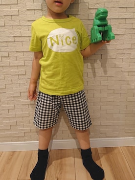 「JUNK STORE（ジャンクストアー）のアイテム」を使った、こあらさん（キッズ・100cm）の夏コーディネート