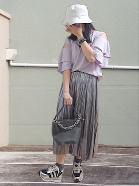 「LUON（ルオン）のアイテム（アクセサリー）」を使った、こあらさん（レディース・159cm）の夏コーディネート