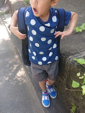 「無印良品（ムジルシリョウヒン）のアイテム」を使った、こあらさん（キッズ・110cm）の夏コーディネート