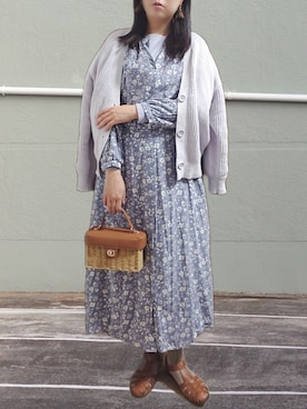 カーディガン ボレロを使った ラベンダー の人気ファッションコーディネート Wear