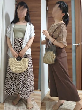 「MODE ROBE（モードローブ）のアイテム（アクセサリー）」を使った、こあらさん（レディース・159cm）の夏コーディネート