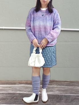 「Alite cloth（アリーテクロス）のアイテム」を使った、こあらさん（レディース・159cm）の秋コーディネート