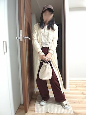 「reca（レカ）のアイテム（ワンピース/ドレス）」を使った、こあらさん（レディース・159cm）の秋コーディネート