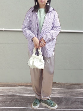 「Alite cloth（アリーテクロス）のアイテム」を使った、こあらさん（レディース・159cm）の春コーディネート