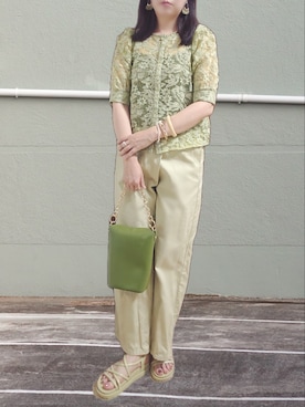 「DAISO（DAISO）のアイテム（リング）」を使った、こあらさん（レディース・159cm）の夏コーディネート