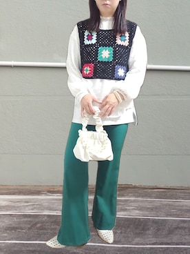 「Alite cloth（アリーテクロス）のアイテム」を使った、こあらさん（レディース・159cm）の春コーディネート