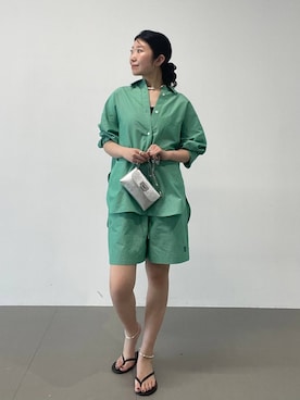 「アイテム（ブレスレット、グレー系）」を使った、pocustagramさん（レディース・162cm）の夏コーディネート