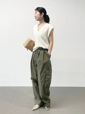 「アイテム（パンプス、ゴールド系）」を使った、pocustagramさん（レディース・162cm）の夏コーディネート