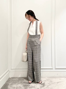 「アイテム（ボストンバッグ、グレー系）」を使った、pocustagramさん（レディース・162cm）の夏コーディネート