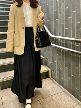 「ニコアンド」｜「アイテム（パンプス）」を使った、やぴ💫さん（レディース・158cm）の秋コーディネート