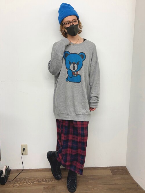 ★ヒステリックグラマー/HELLO BEAR pt ビッグSW/スウェット★ HYSTERIC GLAMOUR（ヒステリックグラマー）の「HELLO BEAR pt