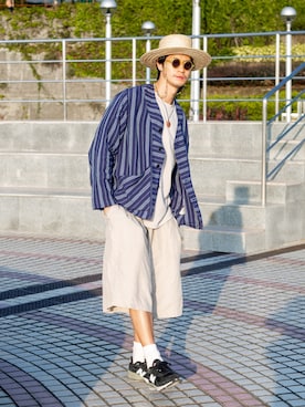 「NICHOLAS DALEY（ニコラスデイリー）のアイテム（その他アウター）」を使った、CMさん（メンズ・189cm）の冬コーディネート