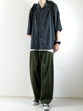 「INTER FACTORY（インターファクトリー）のアイテム（バックパック/リュック）」を使った、もくさん（メンズ・178cm）の春コーディネート