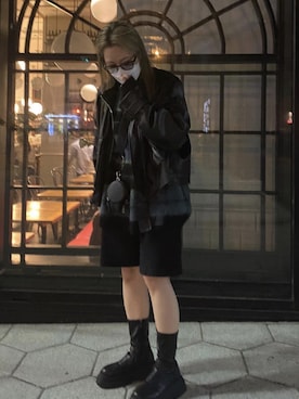 「FRP（エフアールピー）のアイテム」を使った、moeさん（レディース・151cm）の冬コーディネート