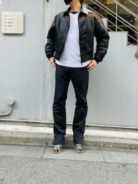 「TAAKK（ターク）のアイテム（ジャケット/アウター）」を使った、yk@さん（メンズ・178cm）の秋コーディネート