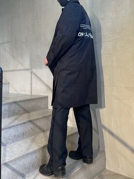 「A4A（エーフォーエー）のアイテム（ステンカラーコート）」を使った、yk@さん（メンズ・178cm）の冬コーディネート