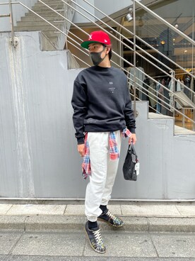 「A4A（エーフォーエー）のアイテム（スウェット）」を使った、yk@さん（メンズ・178cm）の秋コーディネート