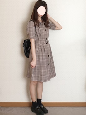 「archives（アルシーヴ）のアイテム（シャツワンピース）」を使った、yuuさん（レディース・164cm）の夏コーディネート