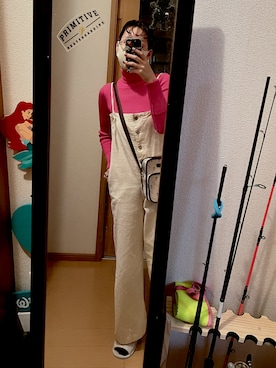 「AMAIL（アマイル）のアイテム（オールインワン・サロペット）」を使った、miさん（レディース・163cm）の春コーディネート