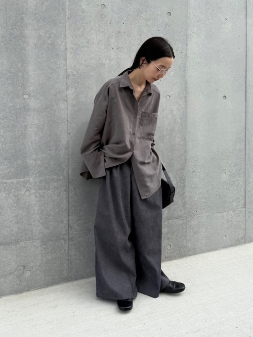 完売☆macotoさん着用☆ミースロエ／BASICダブルカフスSH【BLU】新品 BASICダブルカフスSH(シャツ)｜トップス｜MIESROHE（ミースロエ）公式