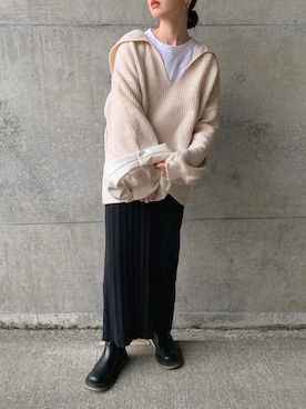 ニット セーター もちもちニットセーラーカラープルオーバー レディース STYLEBLOCK ニット セーター もちもちニットセーラーカラープル